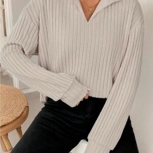 Cozy Cream Ribbed Sweater